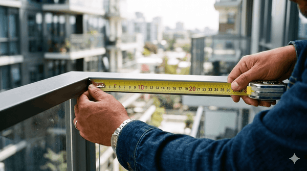 Jak zmierzyć balkon pod osłonę balkonową — krok po kroku, z dokładnością do 1 cm