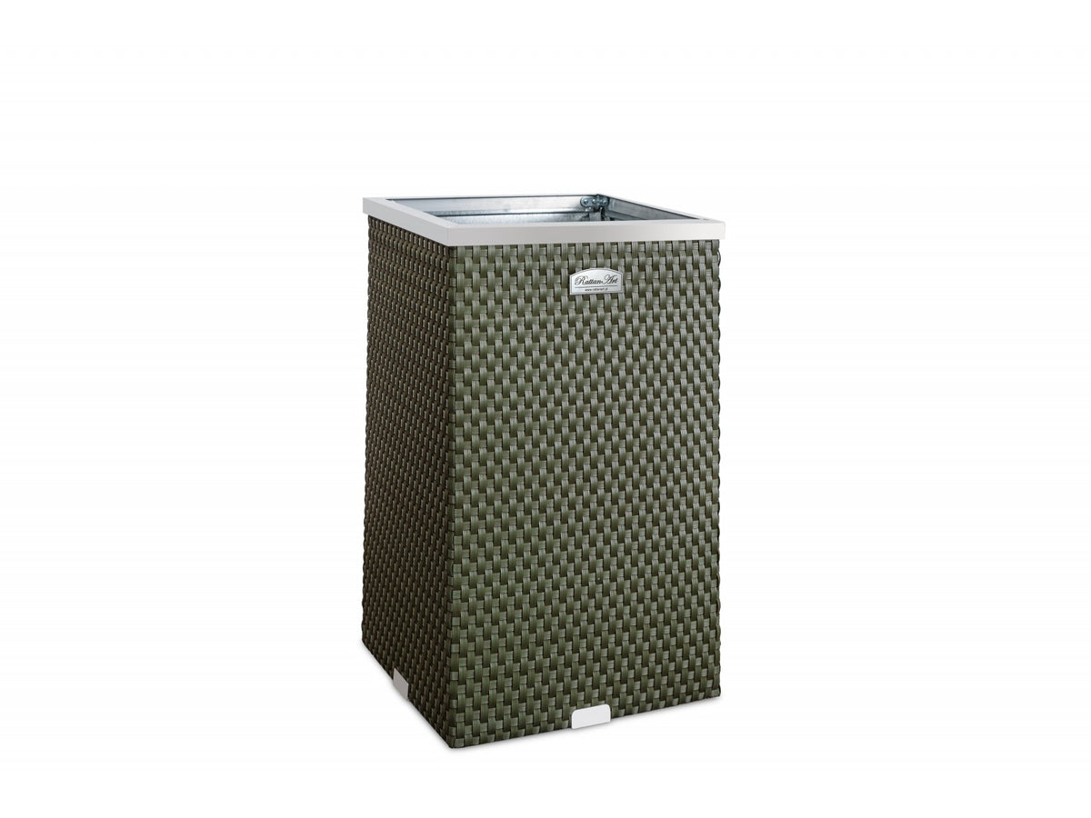 Donica technorattanowa kwadratowa zielona 1300g /m2