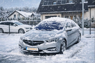 Zestaw mata antyszronowa + pokrowce na lusterka i wycieraczki granatowy