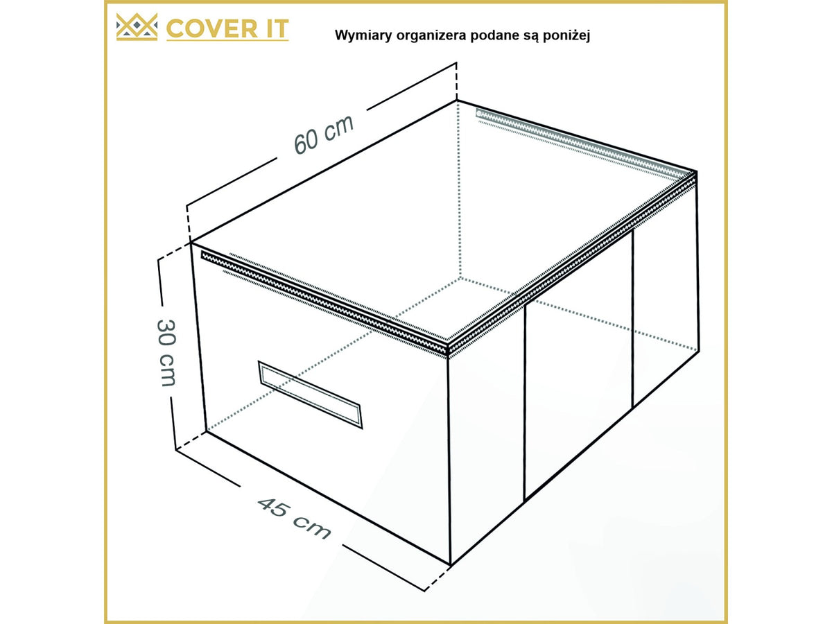 Organizer na ubarnia 60x45x30cm brązowy