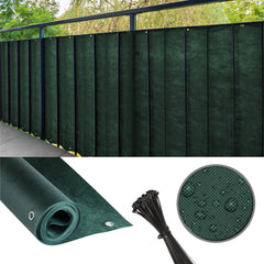 Osłona balkonowa na wymiar standard 150g zielona