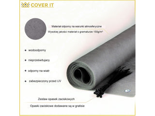 Osłona balkonowa standard 150g grafitowa