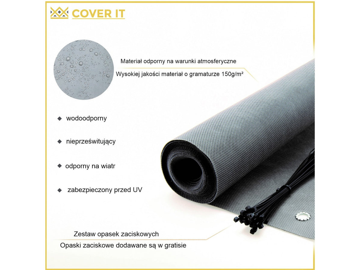 Osłona balkonowa standard 150g szara