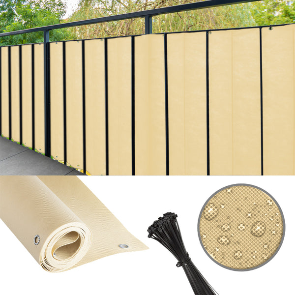 Osłona balkonowa na wymiar standard 150g beżowa