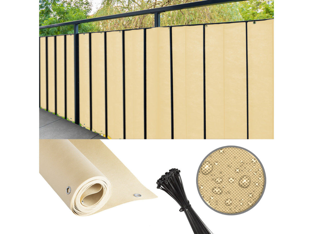 Osłona balkonowa na wymiar standard 150g beżowa