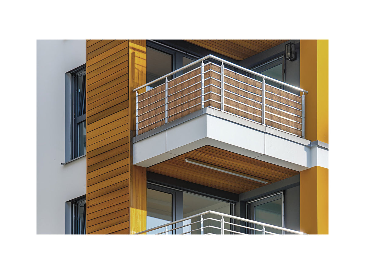 Osłona z technorattanu oczkowana 1300 g/m² - kolor słomkowy
