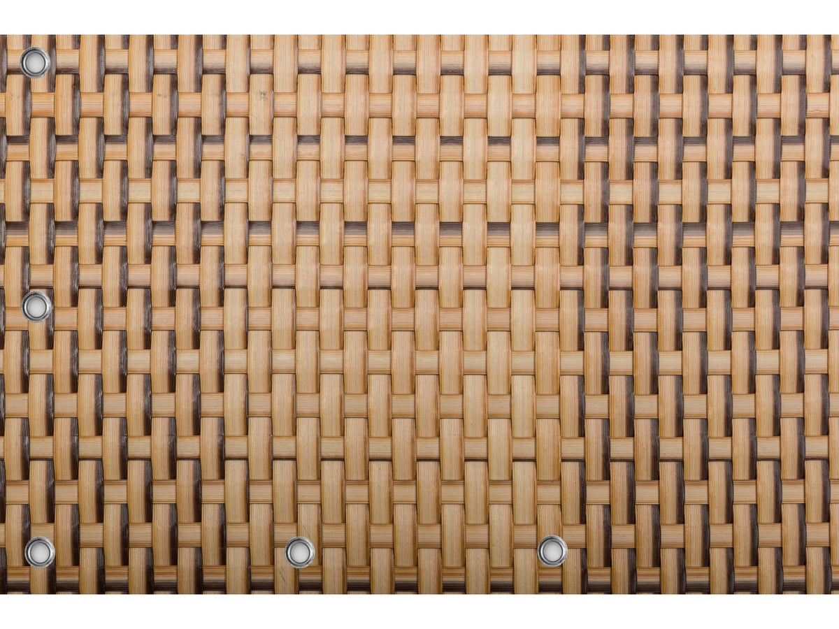 Osłona z technorattanu oczkowana 1300 g/m² - kolor słomkowy