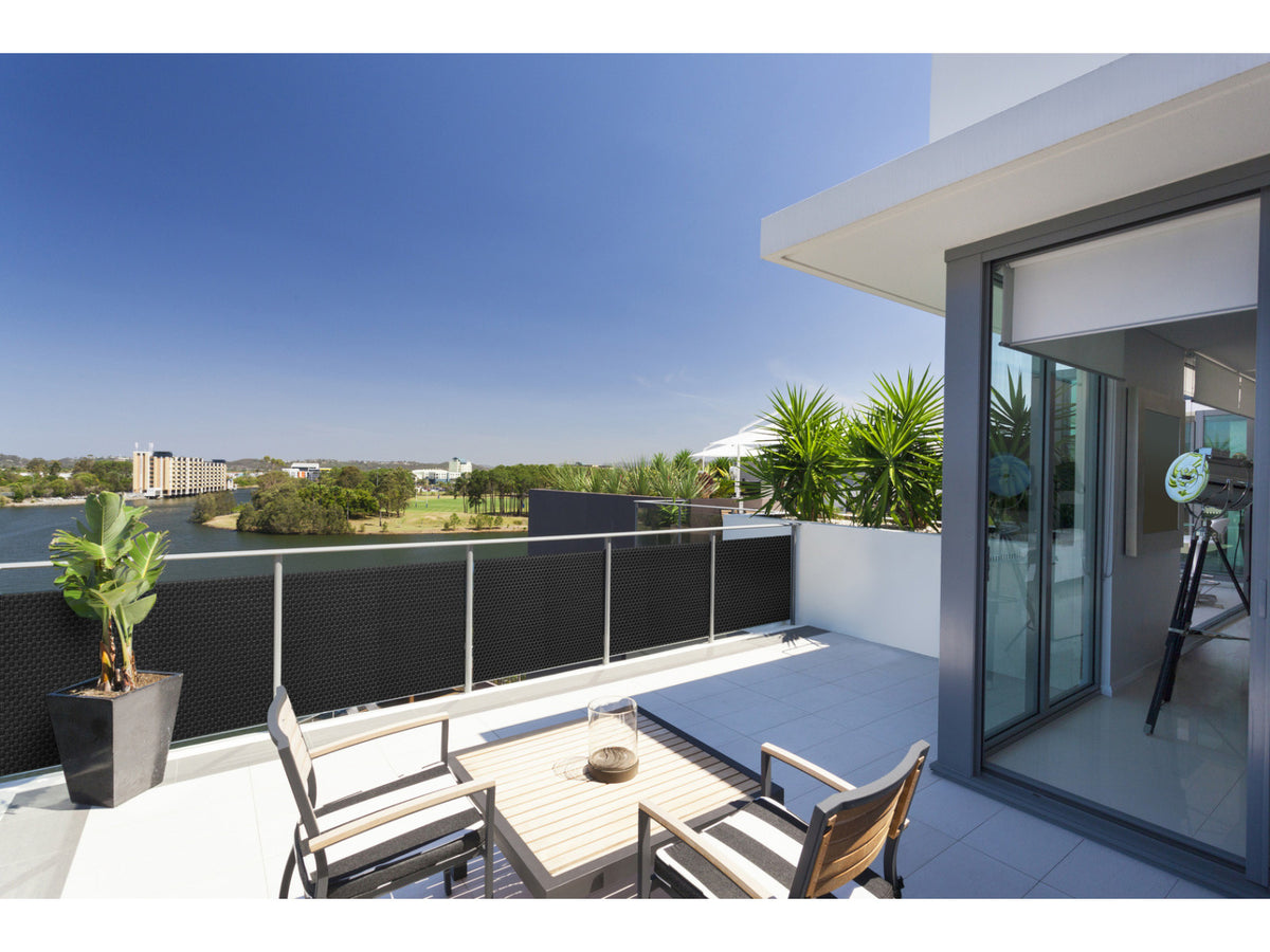 Osłona technorattanowa bez oczek 1300g kolor - grafitowy