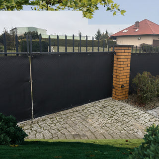 Osłona ogrodzeniowa premium na wymiar grafitowa