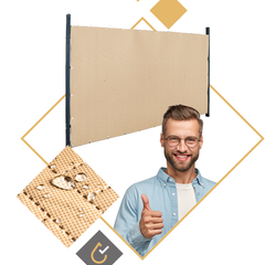 Osłona ogrodzeniowa na wymiar premium beżowa