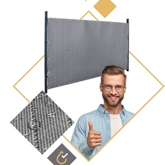 Osłona ogrodzeniowa premium na wymiar szara