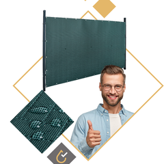 Osłona ogrodzeniowa premium na wymiar zielona