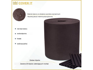 Taśma ogrodzeniowa 15 cm brązowa