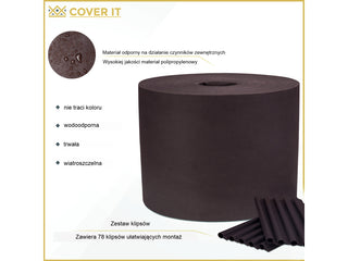 Taśma ogrodzeniowa 15 cm brązowa