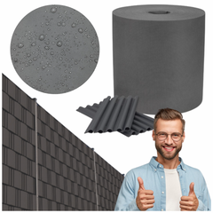 Taśma ogrodzeniowa 15 cm grafitowa