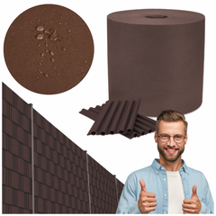 Taśma ogrodzeniowa 15 cm brązowa