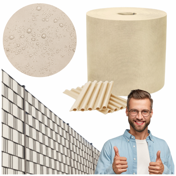 Taśma ogrodzeniowa 15 cm beżowa