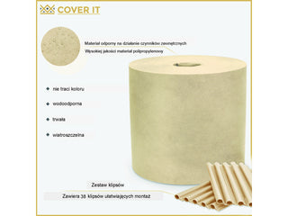 Taśma ogrodzeniowa 19 cm beżowa