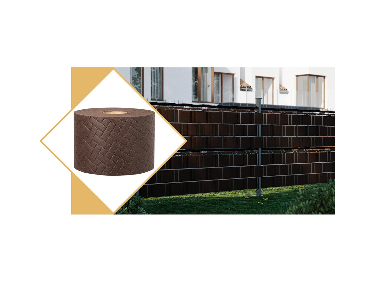 Taśma ogrodzeniowa premium 19 cm brązowa