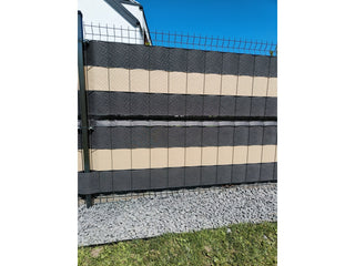 Taśma ogrodzeniowa premium 19 cm grafitowa