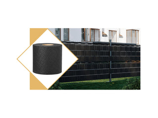 Taśma ogrodzeniowa premium 19 cm grafitowa