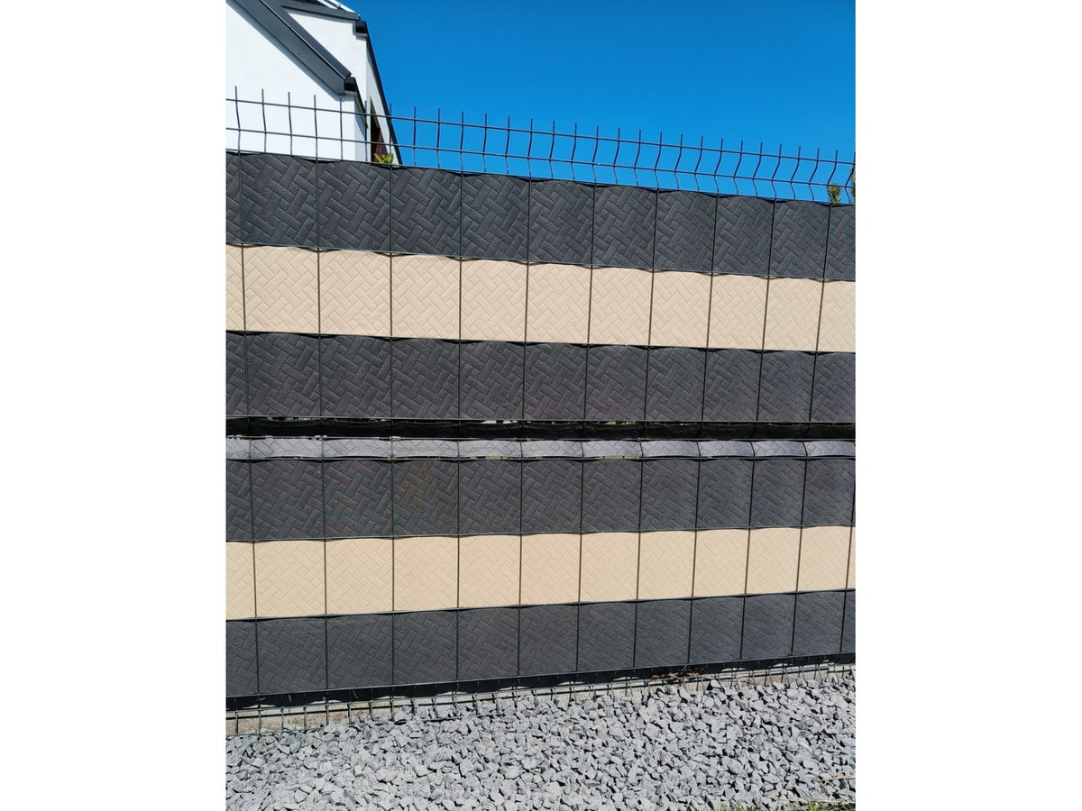 Taśma ogrodzeniowa premium 19 cm grafitowa