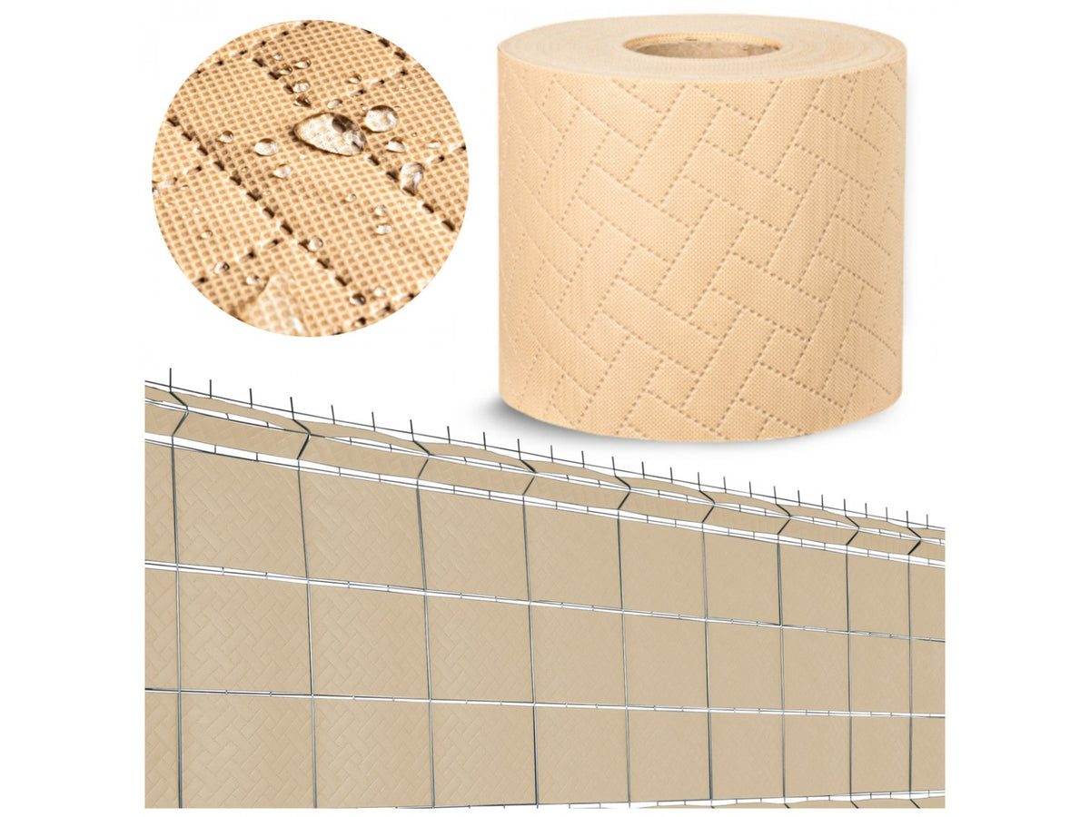 Taśma ogrodzeniowa premium 19 cm beżowa