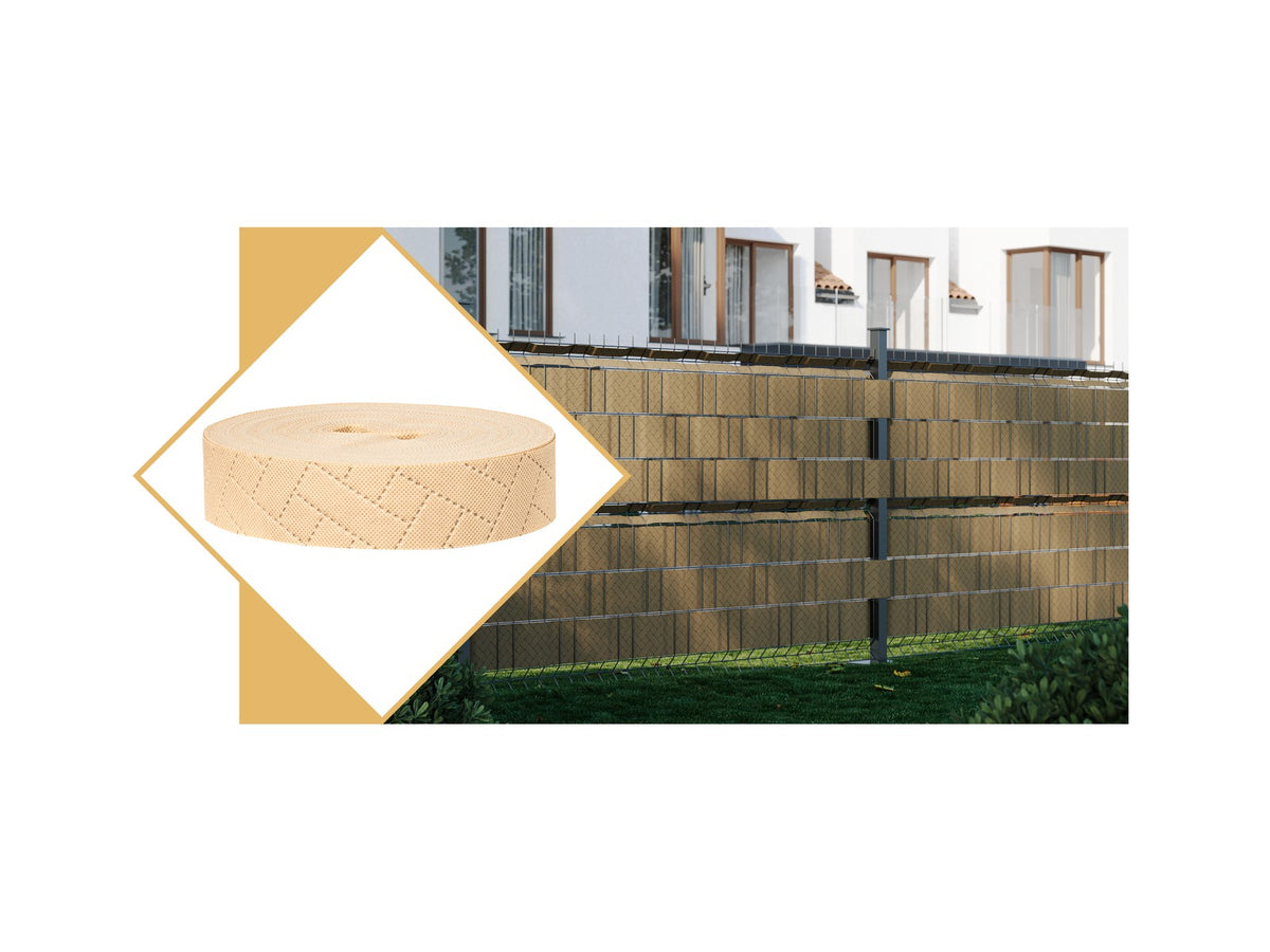 Taśma ogrodzeniowa premium 4,7cm beżowa