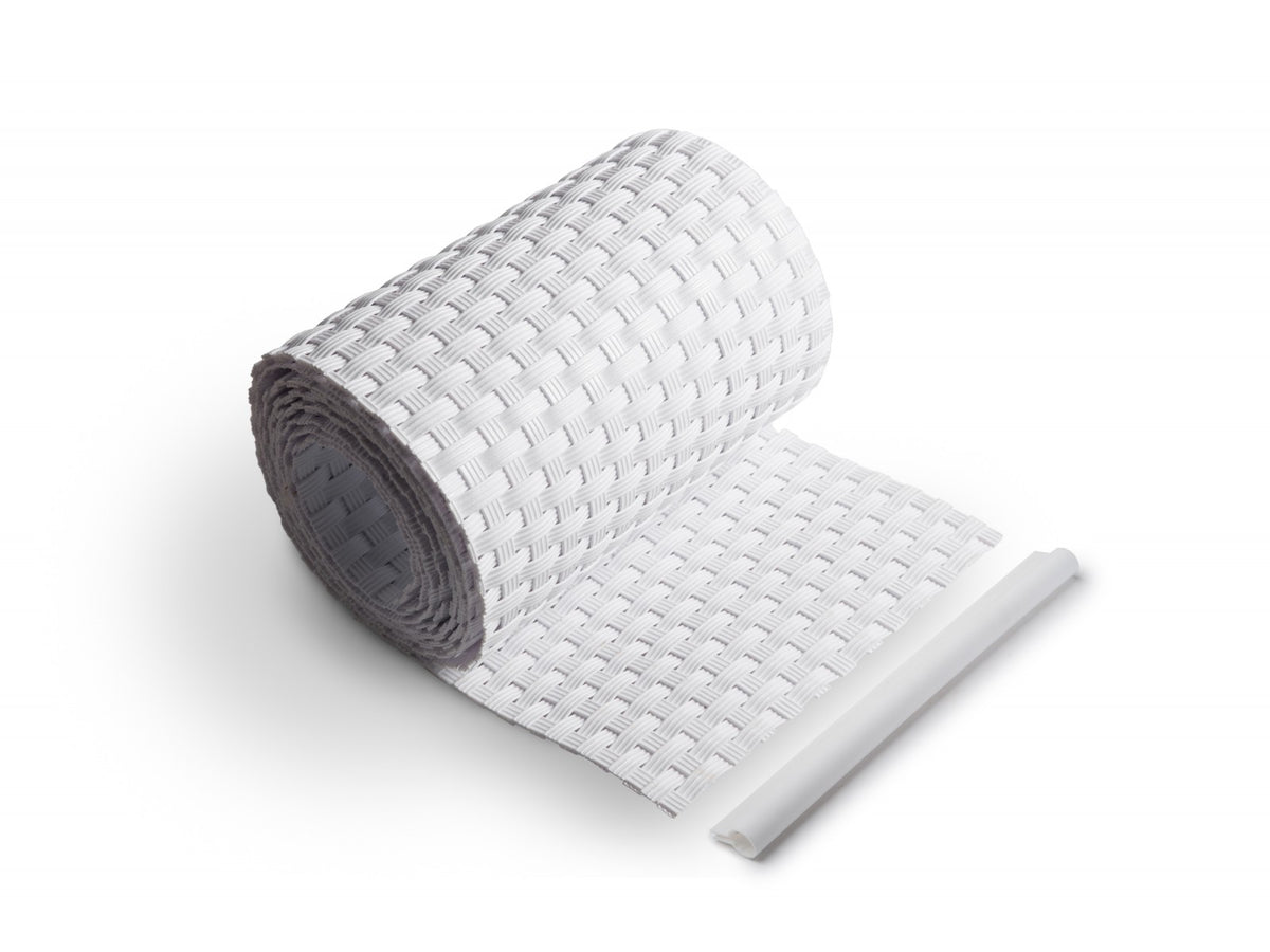 Taśma technorattanowa 19 cm – kolor biały