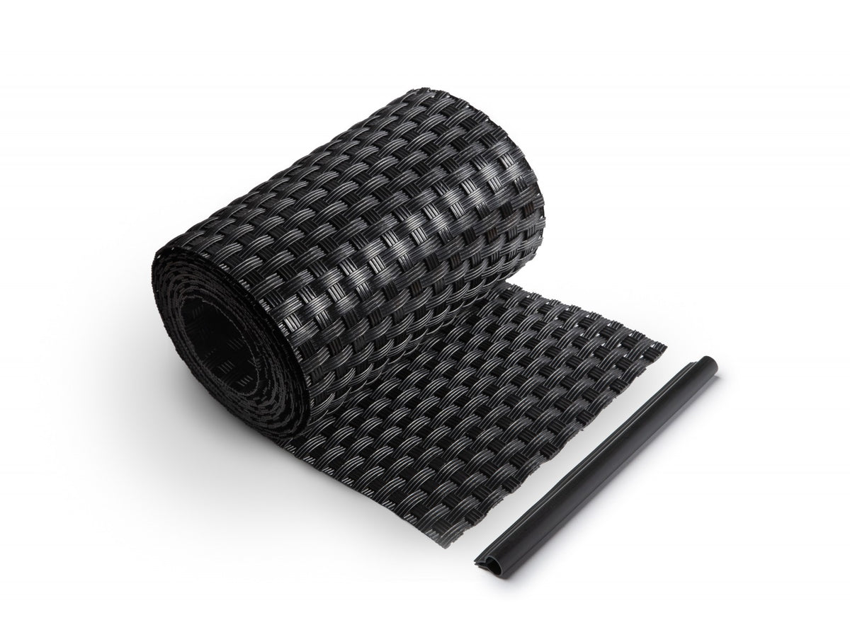 Taśma technorattanowa 19 cm – kolor czarny
