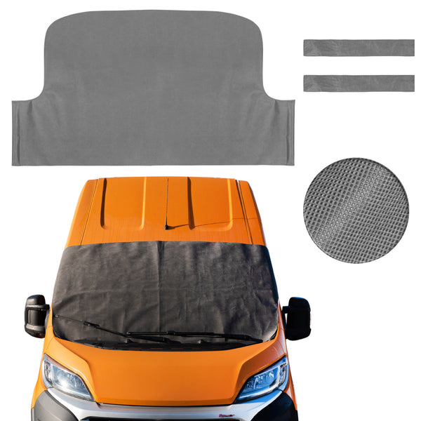 Zestaw mata antyszronowa + pokr. na wycieraczki i lusterka do busa grafitowy